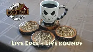 Live Edge Live Round Coasters with Resin Epoxy