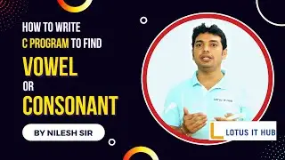 write a program to find vowel or Consonant