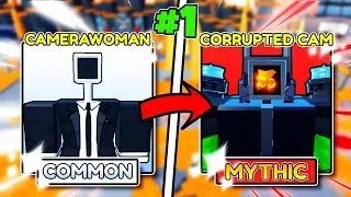 COMMON To MYTHIC *CORRUPTED CAMERAMAN* - Episode 1 | Toilet Tower Defense! (Common To Mythic) Roblox