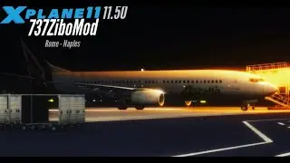 X-Plane 11 v11.50 - 737ZiboMod - Rome - Naples - (Low Visibility) (Reshade) 1080@60fps