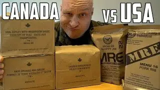 US vs Canadian Military MRE (Meal Ready To Eat) Taste Test Challenge!