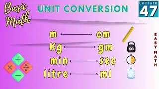 Unit conversion easy trick  - Basic Math Concept 47 - Saadi Math