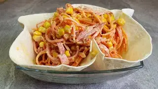 Вкусный салат на скорую руку
