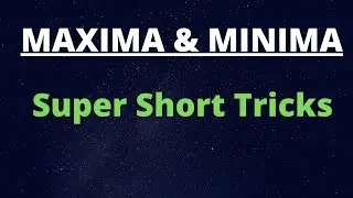 Maxima & Minima Short Tricks I Minimum value