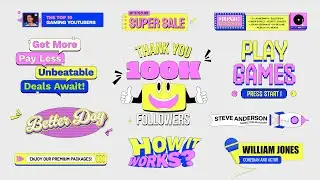 Playful Modern Titles and Lower Thirds Templates