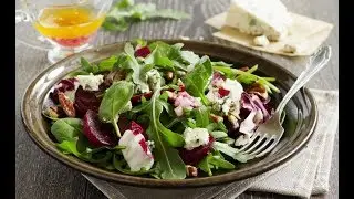 Beetroot SALAD with arugula and cheese - simple and quick👍 + The best dressing recipe!