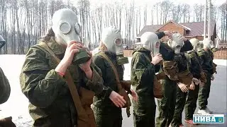 В Новой Усмани собирали автоматы и надевали противогазы