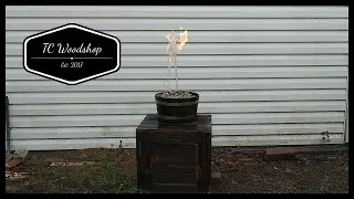 Easy DIY Flaming Fountain From An Old Pallet