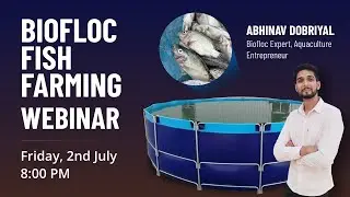 🔴 LIVE: [8PM, 2nd July]: Biofloc Fish Farming Webinar