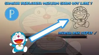 Gambar berwarna menjadi garis out line || cara cepat di pixellab