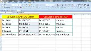 How to Change Small letter to Capital letter in MS Excel (Upper Case / Lower Case)How To Capitalize