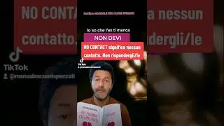 Nel periodo di NO CONTACT bisogna evitare qualsiasi contatto #nocontact #nocontactsituation #libri
