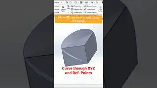 Solidworks Tutorial: 3D Curves #solidworks #solidworkstutorial #shorts