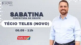 SABATINA RÁDIO JORNAL: Tecio Teles (NOVO), candidato à Prefeitura do Recife, participa de sabatina