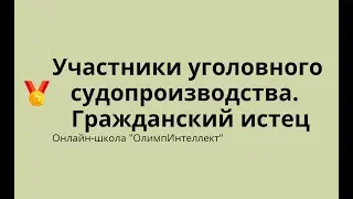 Участники уголовного судопроизводства. Гражданский истец