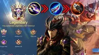 WTF DAMAGE! KHALEED NEW BRUTAL BUILD FOR SOLO RANK IN EXP LANE! (100% BROKEN!) - MLBB