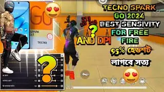 Tecno spark go 2024 ff sensitivity and DPI টেকনো মোবাইলের ফ্রী ফায়ার সেনসি 100% হেড শট লাগবে 2025 BD