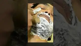 Straight Razor Beard Shave In Indian Desi Salon | ASMR
