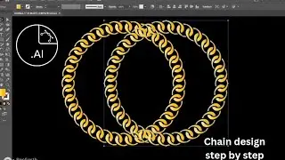 how to create chain design in Adobe illustrator || step by step in just 3 minutes .#tutorial #2023