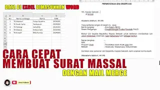 CARA MUDAH MEMBUAT SURAT MASSAL DENGAN MAIL MERGE