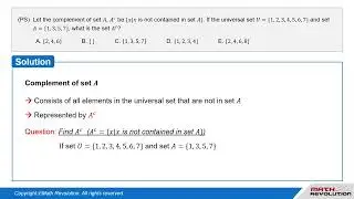 T5. Complement of a Set (Set A^c)