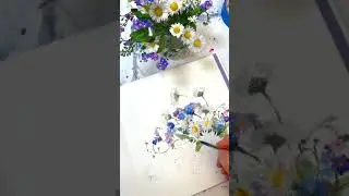Watercolor wildflowers