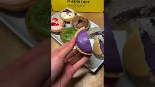 【Weekend Special_Dessert】Cheese Tart Cut in Half Black Sesame Purple Yam Matcha Flavors