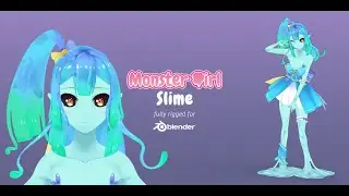 Monster Girl Smile Rigged for Blender