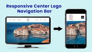Responsive Center logo in navbar Using HTML & CSS | Center Logo Navigation | Tutorial For Beginners