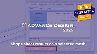 GRAITEC Advance Design: Shape sheet results on a selected mesh