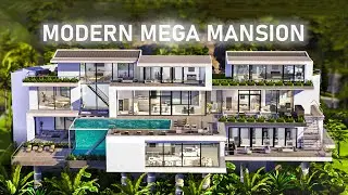 Super Luxurious Modern Mega Family Mansion | Sims 4 Speed Build & Tour |NO CC |4K Subscriber Special
