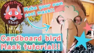 Cardboard Bird Therian Mask Tutorial!! Easy DIY craft for everyone!!
