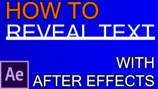 How To reveal Text in Adobe After Effects