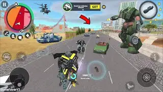 Vegas Crime Simulator 2 - (Transformer Truck Fight Police Car Robot) Robot Racing in Highway Bridge