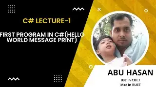 First Program in C#(Hello World Message Print)
