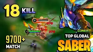 Monster Saber 1 Shot Delete Enemy [ Saber Best Build Top Global ] By Lᴏɴᴇʀ. - Mobile Legends