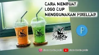 cara membuat logo cup minuman jus di hp android