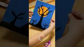 Paint a Harvest Moon Silhouette