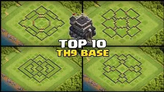TOP 10 TOWN HALL9 (TH9) TROPHY/FARMING/HYBRID BASE | TH9 BASE COPY LINK - CLASH OF CLANS