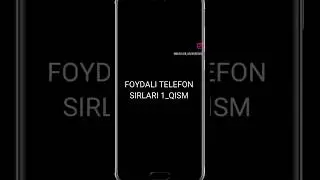 FOYDALI TELEFON SIRLARI 1 Qism 