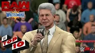 WWE 2K17 - RAW Top 10 Moments 😱 | April. 3, 2017