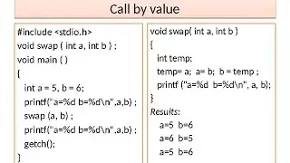 Call By Value And Call By Reference In C Language With Example