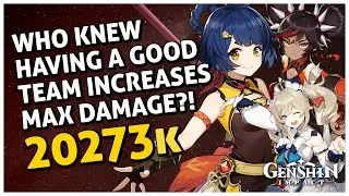 GENSHIN IMPACT: XIANGLING MAIN PHYSICAL DPS TEAM SHOWCASE W/ XINYAN & BARBARA - 20K DAMAGE