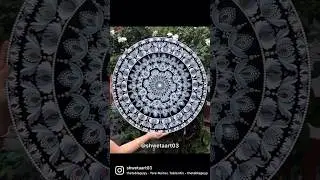 Work shorts of my latest mandala painting on 28 inches base using pastel shades