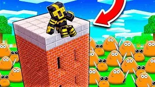 CONSTRUYE PARA SOBREVIVIR A POU EN MINECRAFT 😱
