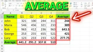 How to Calculate an Average in Excel