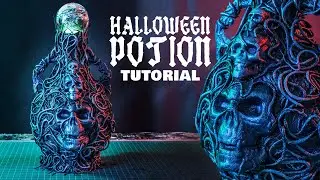 asking AI to design a DEADLY WITCH's POTION BOTTLE using FOAM CLAY 