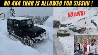 Manali mai heavy snowfall se Road Blocked 🚫 No 4x4 suv is allowed on roads 😓