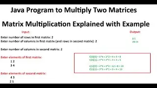 Java Program to Multiply Two Matrices Matrix Multiplication Explained with Example