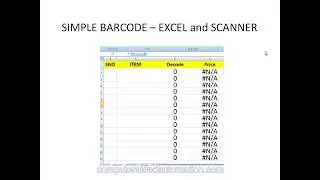 EXCEL with BARCODE SCANNER DEVICE - simple POS/Price check app